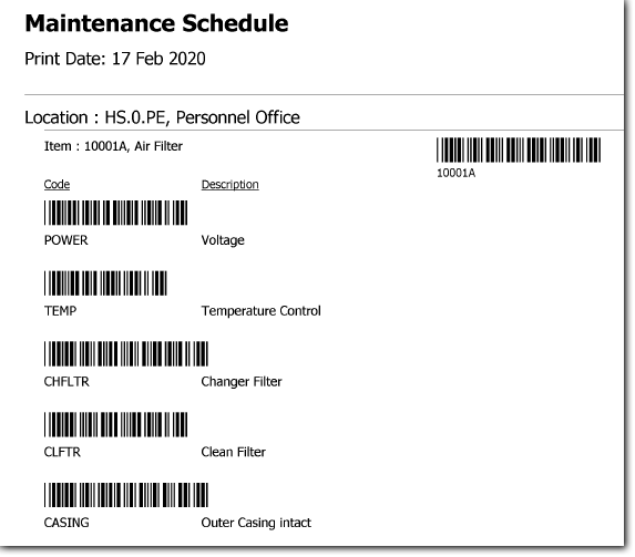 maintenance schedule for an asset tracker system